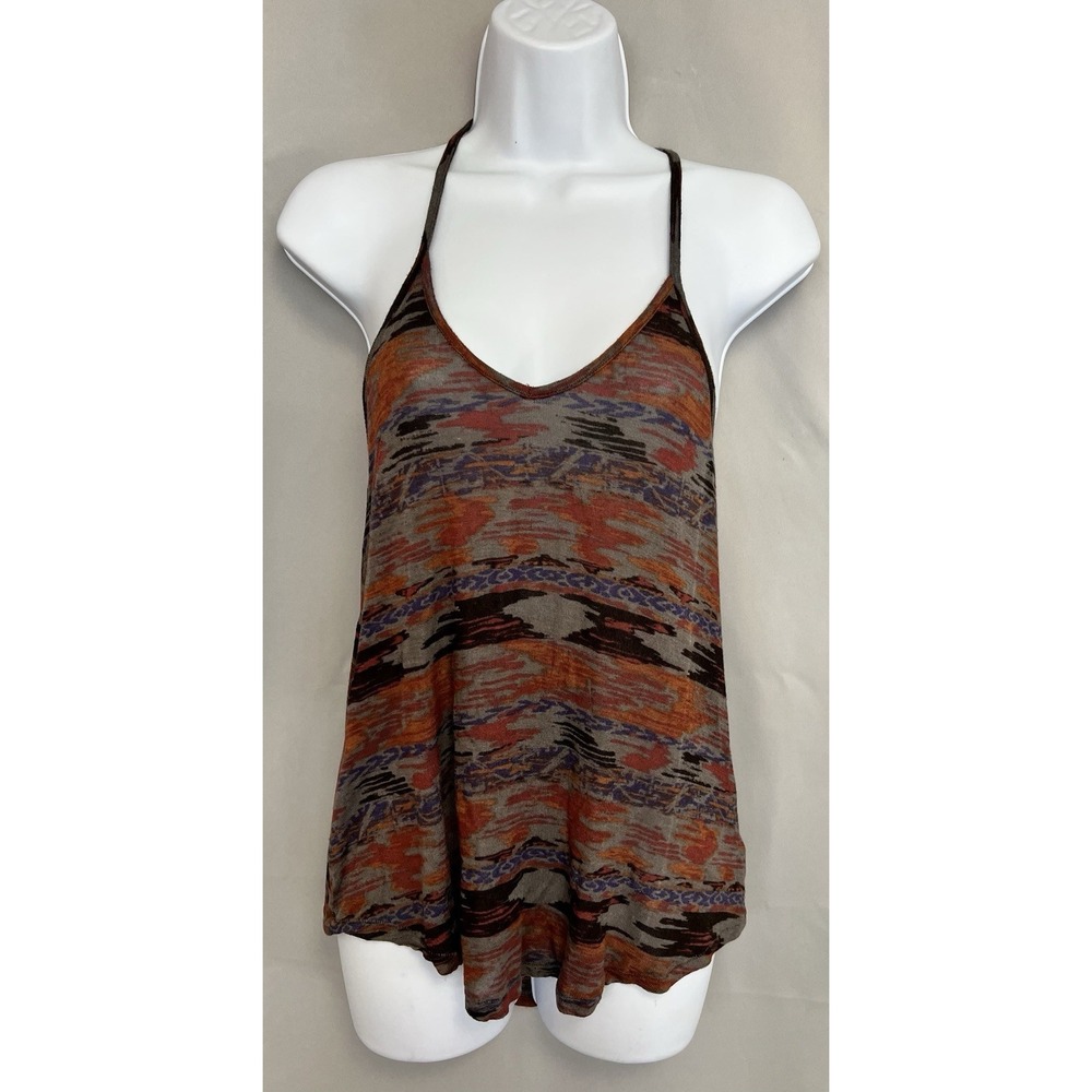 Silence + Noise Women's Size XS Brown Multicolor Aztec Print Tank